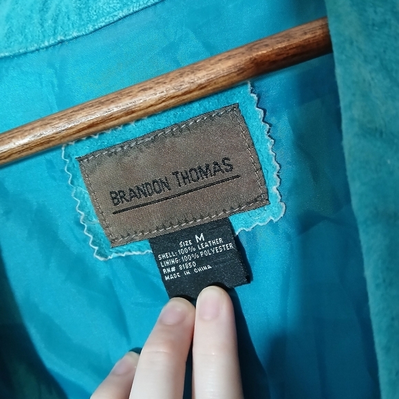 Brandon Thomas Leather Suede Western Jacket Rustic Blue Men's Size Medium - Picture 3 of 10